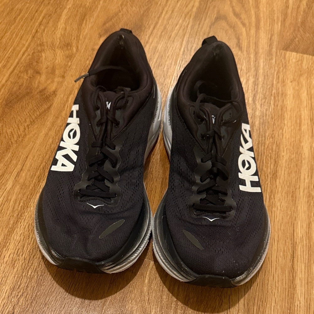 Hoka Black and White Athletic Shoes one one sz11 running athletic sneaker